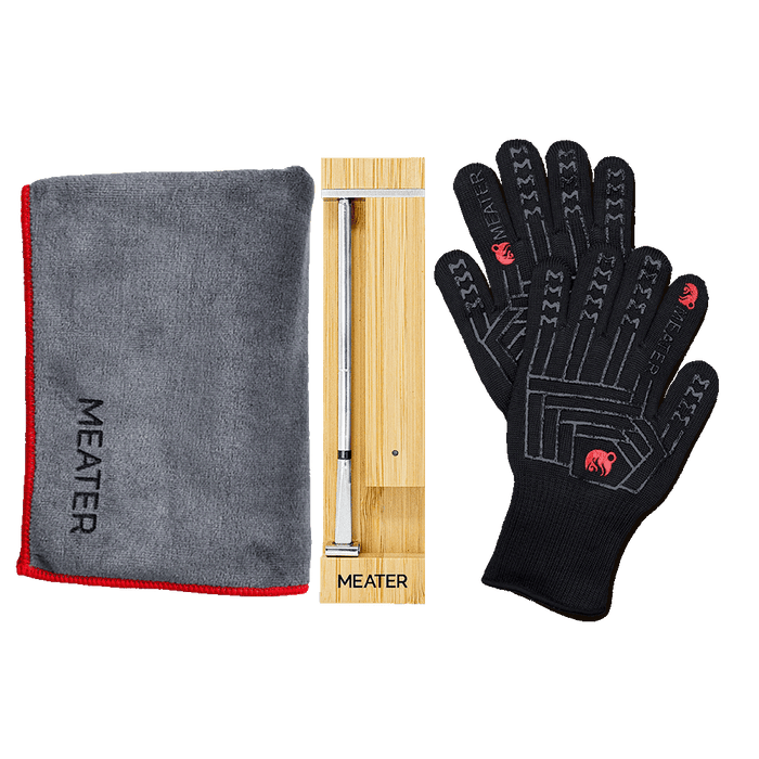 MEATER Pro Honey, Grillhandschuhe und Mikrofasertuch im Bundle