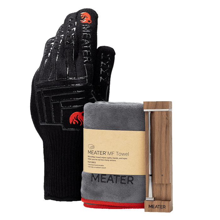 meater handschuhe MEATER Pro Walnut, Grillhandschuhe und Mikrofasertuch im Bundle — MEATER DE